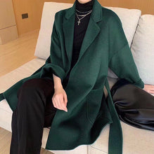 Cargar imagen en el visor de la galería, ÀIMAI Bathrobe Cropped Cashmere Wool Coat