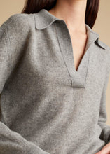 将图片加载到图库查看器,Jo V Neck Vintage Polo Cashmere Sweater