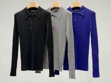 将图片加载到图库查看器,Muse Extra Fine Merino Polo Long Sleeve Shirt
