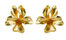 Load image into Gallery viewer, Bloom Flower Gold Earrings