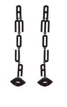 Charger l'image dans la galerie, Bold Black Resin Earrings