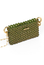 Cargar imagen en el visor de la galería, Handcrafted Glass Stone Woven Mini Chain Bag