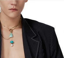 Cargar imagen en el visor de la galería, All Handmade Natural Stone Irregular Design Necklace