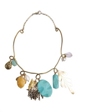 Cargar imagen en el visor de la galería, All Handmade Natural Stone Irregular Design Necklace