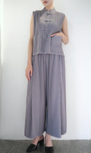 Cargar imagen en el visor de la galería, Premium Grey Tailored Wide-Leg Trouser
