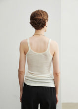 Cargar imagen en el visor de la galería, Tara Super Fine Merino Wool Thin Strap Tank Top
