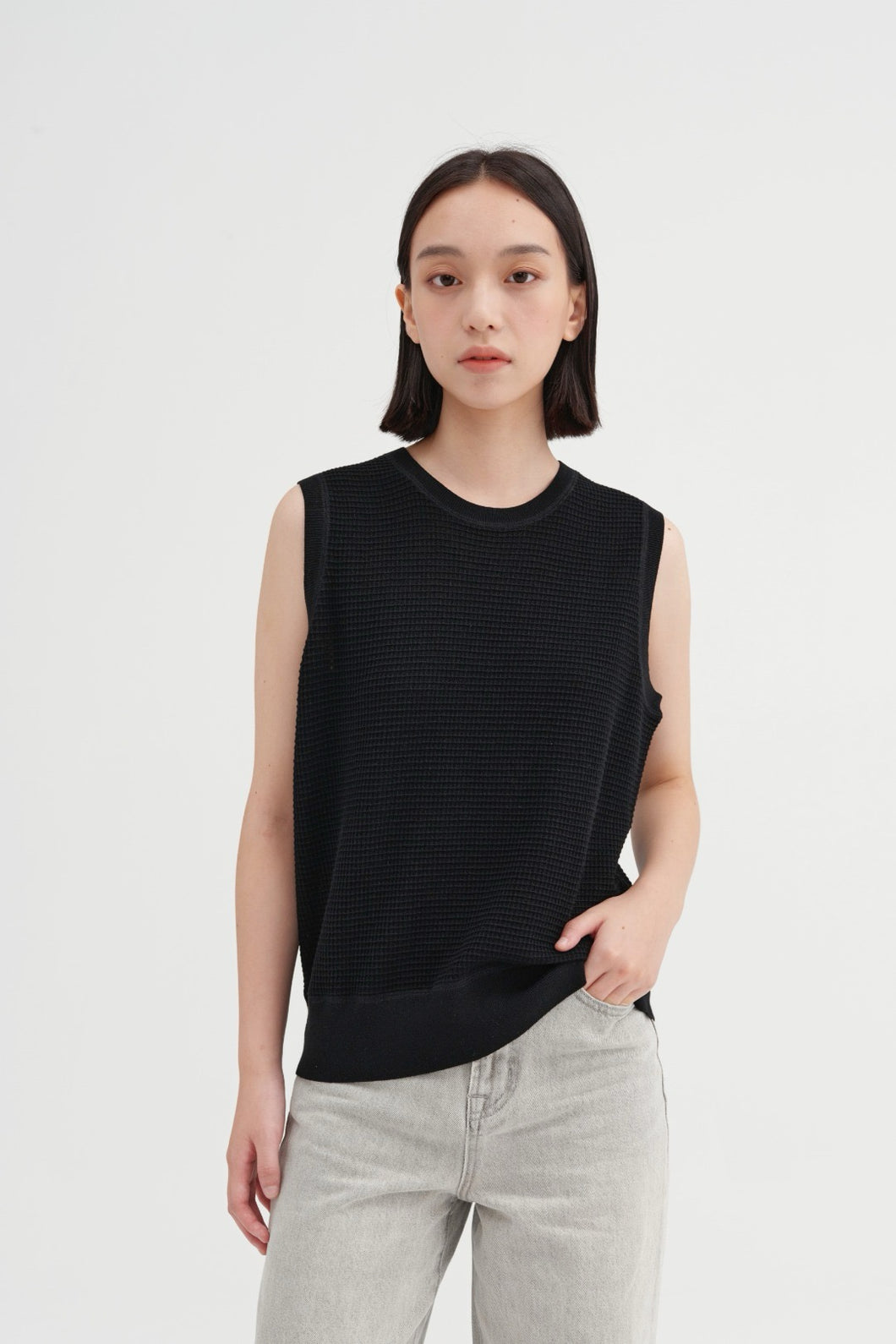 Kow Merino Wool Waffle Knit Vest