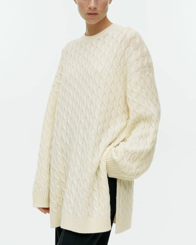Karin Woolen Twisted Long Sweater