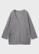 Charger l&#39;image dans la galerie, Deluxe Mini Cable Merino Wool Knit Cardigan
