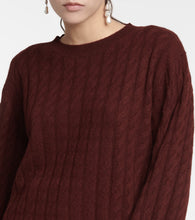 Load image into Gallery viewer, Cable Knit Cashmere Wool Sweater
