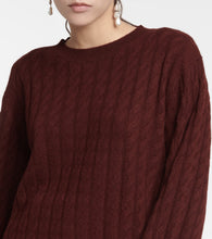 将图片加载到图库查看器，Cable Knit Cashmere Wool Sweater
