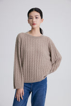 画像をギャラリービューアに読み込む, Cable Knit Cashmere Sweater
