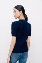 Charger l&#39;image dans la galerie, Charlotte Cable Knit Short-Sleeve Sweater
