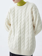 将图片加载到图库查看器，Risario Heavyweight Wool Cable Knit Sweater
