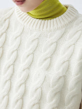 Charger l&#39;image dans la galerie, Risario Heavyweight Wool Cable Knit Sweater
