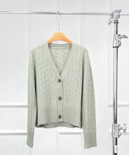 Load image into Gallery viewer, Monet Wool and Cashmere Cable Knit Cardigan
