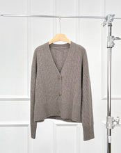 Charger l&#39;image dans la galerie, Monet Wool and Cashmere Cable Knit Cardigan
