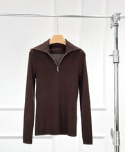 Charger l&#39;image dans la galerie, Felix Merino Wool Zip-Up Knit Long Sleeve
