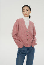 将图片加载到图库查看器，Melange Wool Open Cardigan
