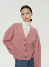 将图片加载到图库查看器，Melange Wool Open Cardigan
