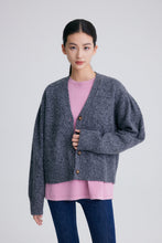 将图片加载到图库查看器，Melange Wool Open Cardigan
