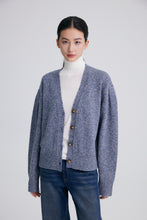 将图片加载到图库查看器，Melange Wool Open Cardigan
