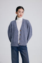 将图片加载到图库查看器，Melange Wool Open Cardigan
