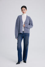 将图片加载到图库查看器，Melange Wool Open Cardigan
