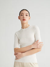 将图片加载到图库查看器，Taylor Seamless Superfine Merino Crew Neck Short Sleeves
