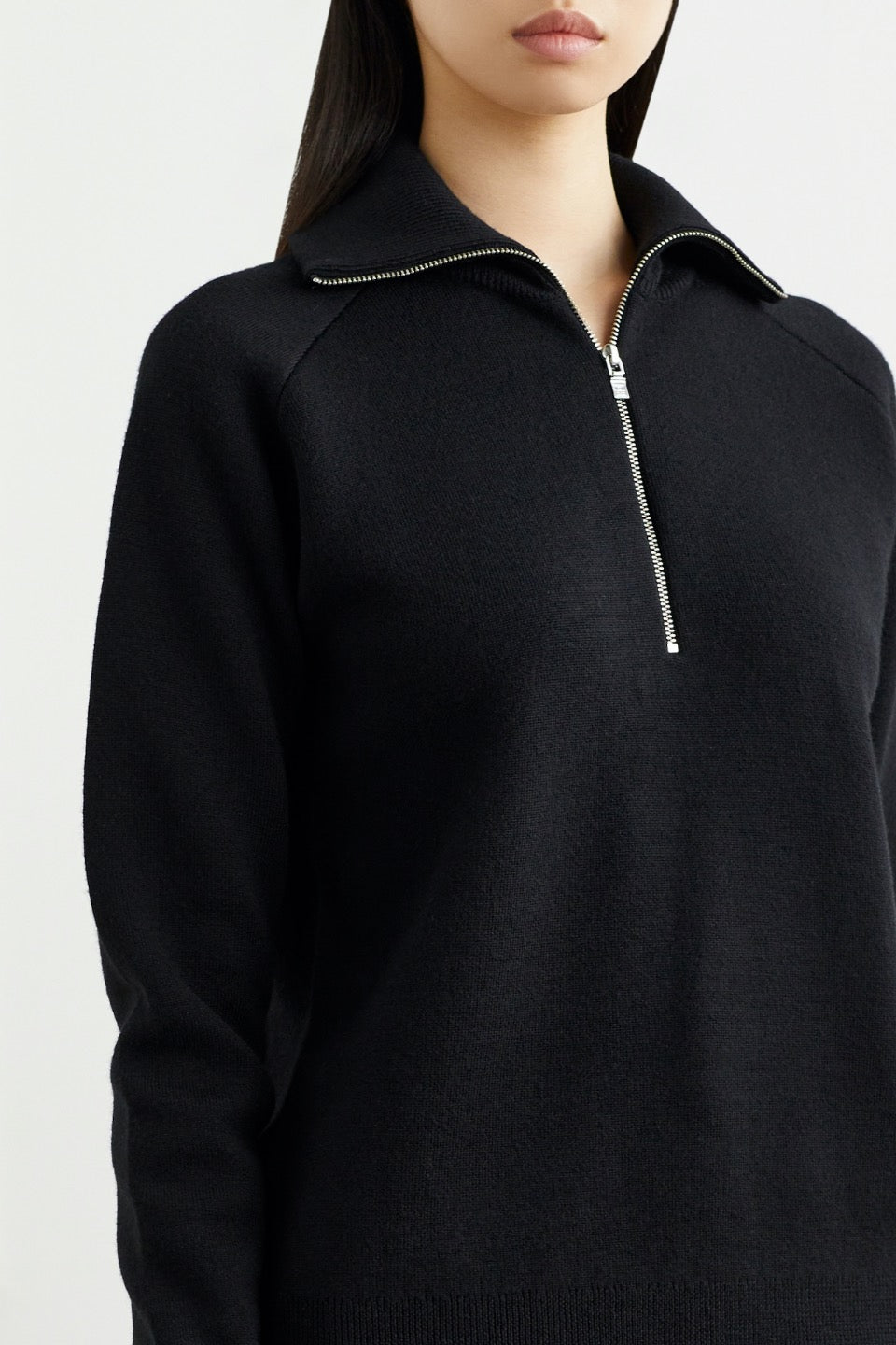 ÀIMAI Zip-neck High-density Wool Sweater