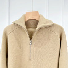 将图片加载到图库查看器，ÀIMAI Zip-neck High-density Wool Sweater

