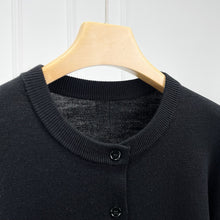 将图片加载到图库查看器，KOW Merino Wool Round-Neck Cardigan
