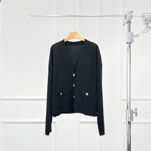 将图片加载到图库查看器，Gracia Wool and Cashmere V-Neck Oversized Cardigan
