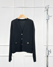 将图片加载到图库查看器，Gracia Wool and Cashmere V-Neck Oversized Cardigan
