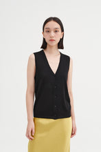 将图片加载到图库查看器，KOW Merino Silk Blend Buttoned Vest
