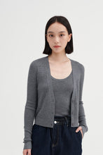 将图片加载到图库查看器，KOW Merino Wool-Silk V-Neck Cardigan
