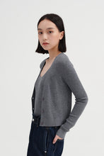 画像をギャラリービューアに読み込む, KOW Merino Wool-Silk V-Neck Cardigan
