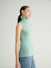 Load image into Gallery viewer, Edith Turtleneck Sleeveless Knit Vest
