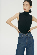 Load image into Gallery viewer, Edith Turtleneck Sleeveless Knit Vest
