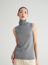 Load image into Gallery viewer, Edith Turtleneck Sleeveless Knit Vest
