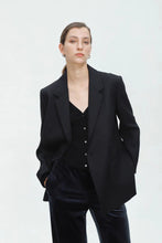 Load image into Gallery viewer, Susan Premier Ruffled Trim Extra Fine Merino Cardigan — A Whisper of Timeless Elegance
