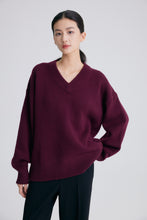 Load image into Gallery viewer, Davion Premium Pure Cashmere V-Neck Sweater — The Geometry of Quiet Strength
