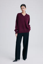 Load image into Gallery viewer, Davion Premium Pure Cashmere V-Neck Sweater — The Geometry of Quiet Strength
