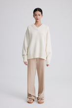Load image into Gallery viewer, Davion Premium Pure Cashmere V-Neck Sweater — The Geometry of Quiet Strength
