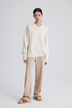 Load image into Gallery viewer, Davion Premium Pure Cashmere V-Neck Sweater — The Geometry of Quiet Strength
