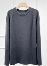 将图片加载到图库查看器，Raglan Cashmere Wool Round Neck Long Sleeves Sweater
