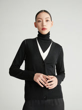 Load image into Gallery viewer, Memaire Double Layered Knitted Extra Fine Merino Cardigan
