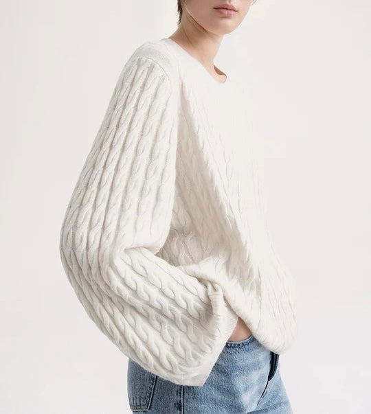 Arshan Cable Knit Cashmere Sweater