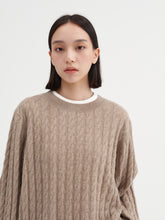 画像をギャラリービューアに読み込む, Arshan Cable Knit Cashmere Sweater
