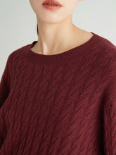 画像をギャラリービューアに読み込む, Arshan Cable Knit Cashmere Sweater
